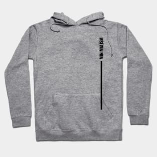 Minimalism design by minimal DM (Black vertical version) Hoodie